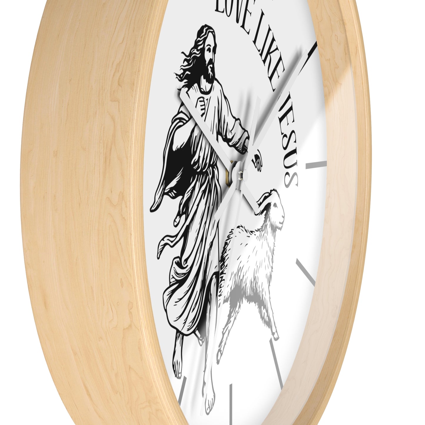 Inspirational Wall Clock - "Love Like Jesus" Design