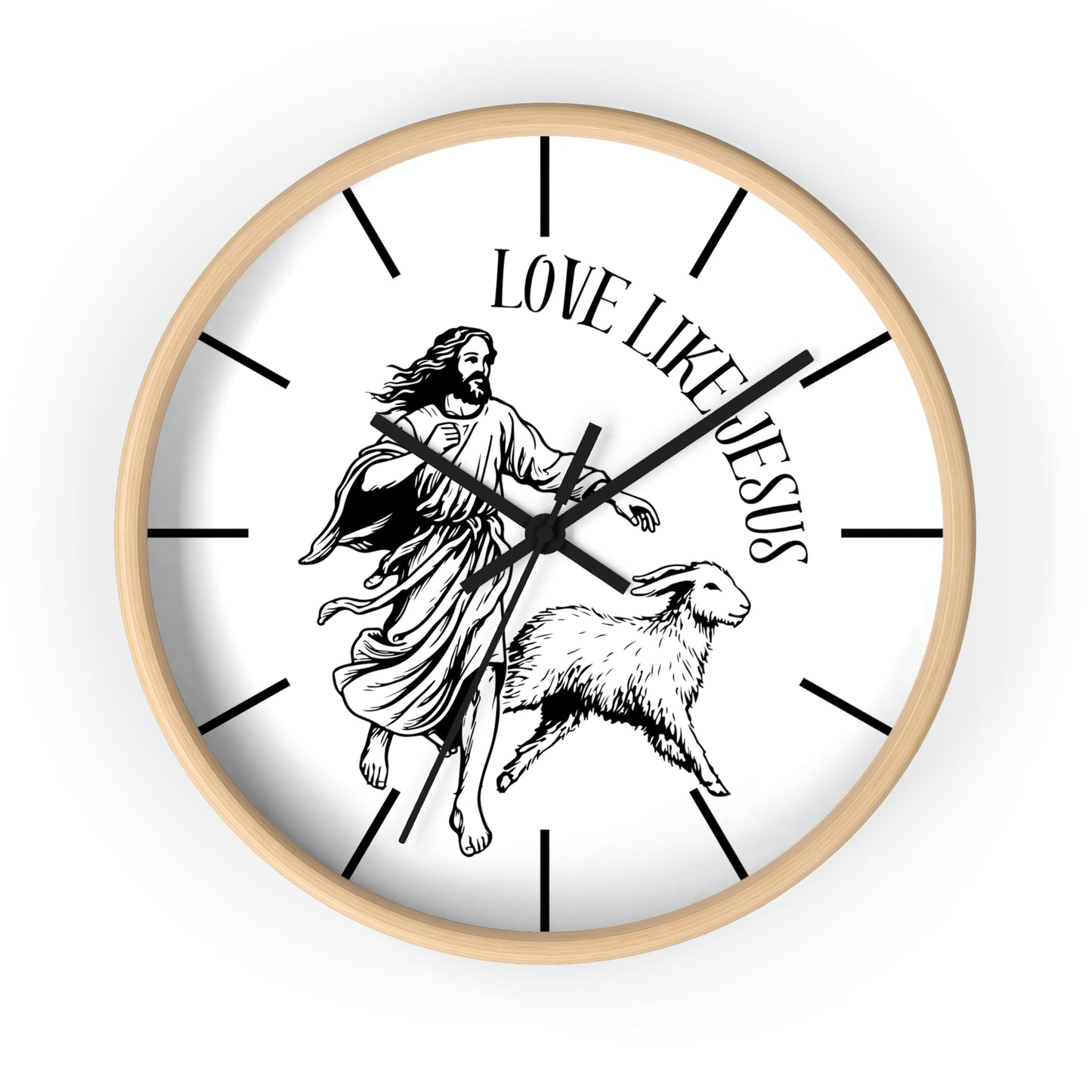 Inspirational Wall Clock - "Love Like Jesus" Design