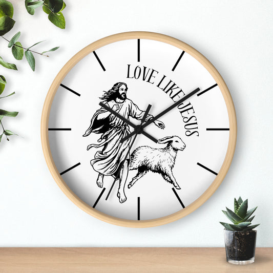 Inspirational Wall Clock - "Love Like Jesus" Design