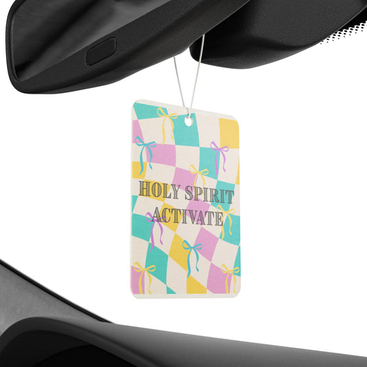 Vibrant Car Air Freshener - "Holy Spirit Activate"