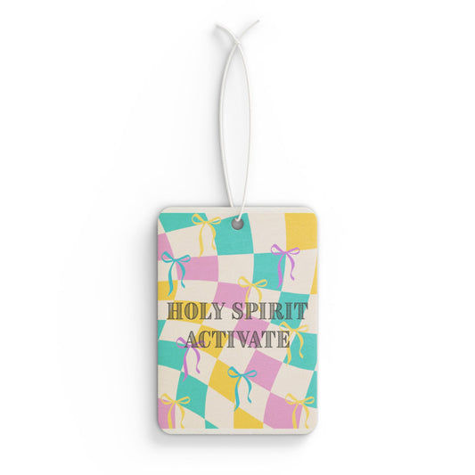 Vibrant Car Air Freshener - "Holy Spirit Activate"