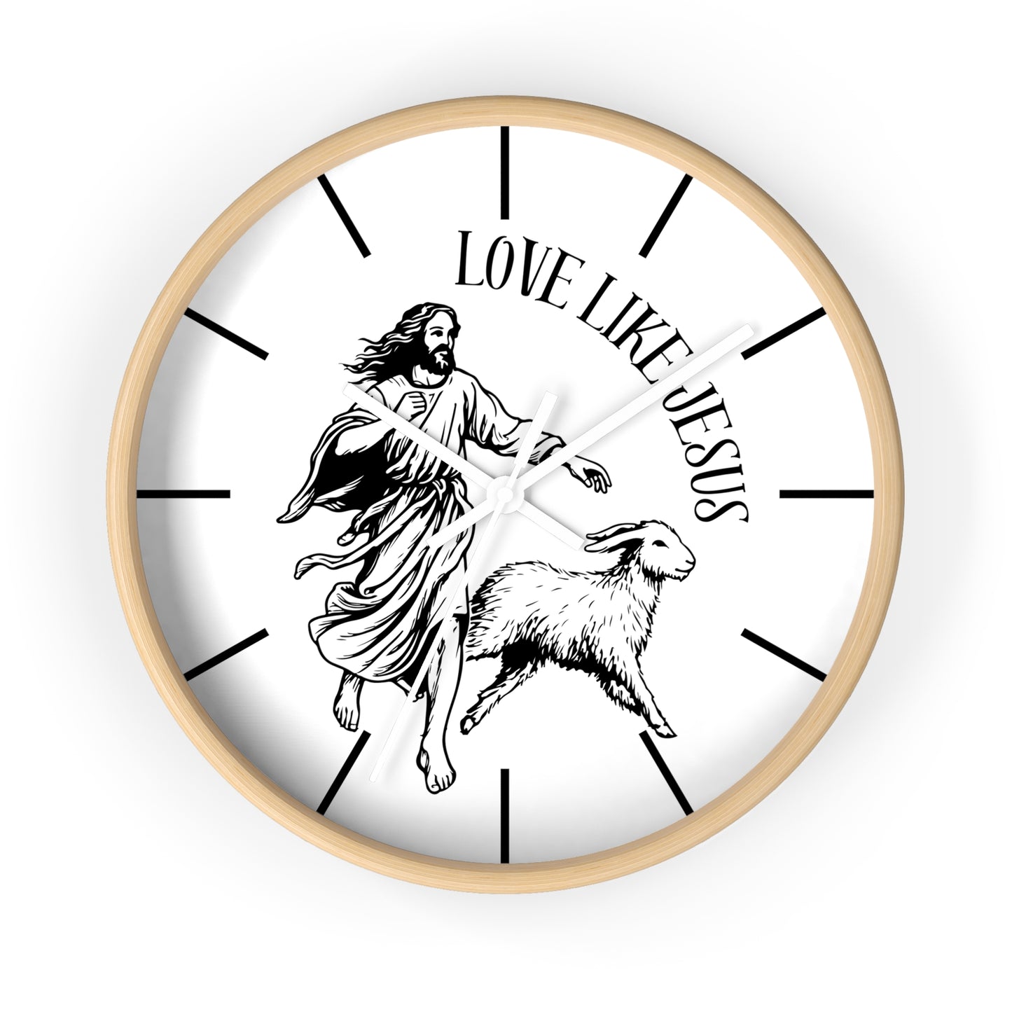 Inspirational Wall Clock - "Love Like Jesus" Design