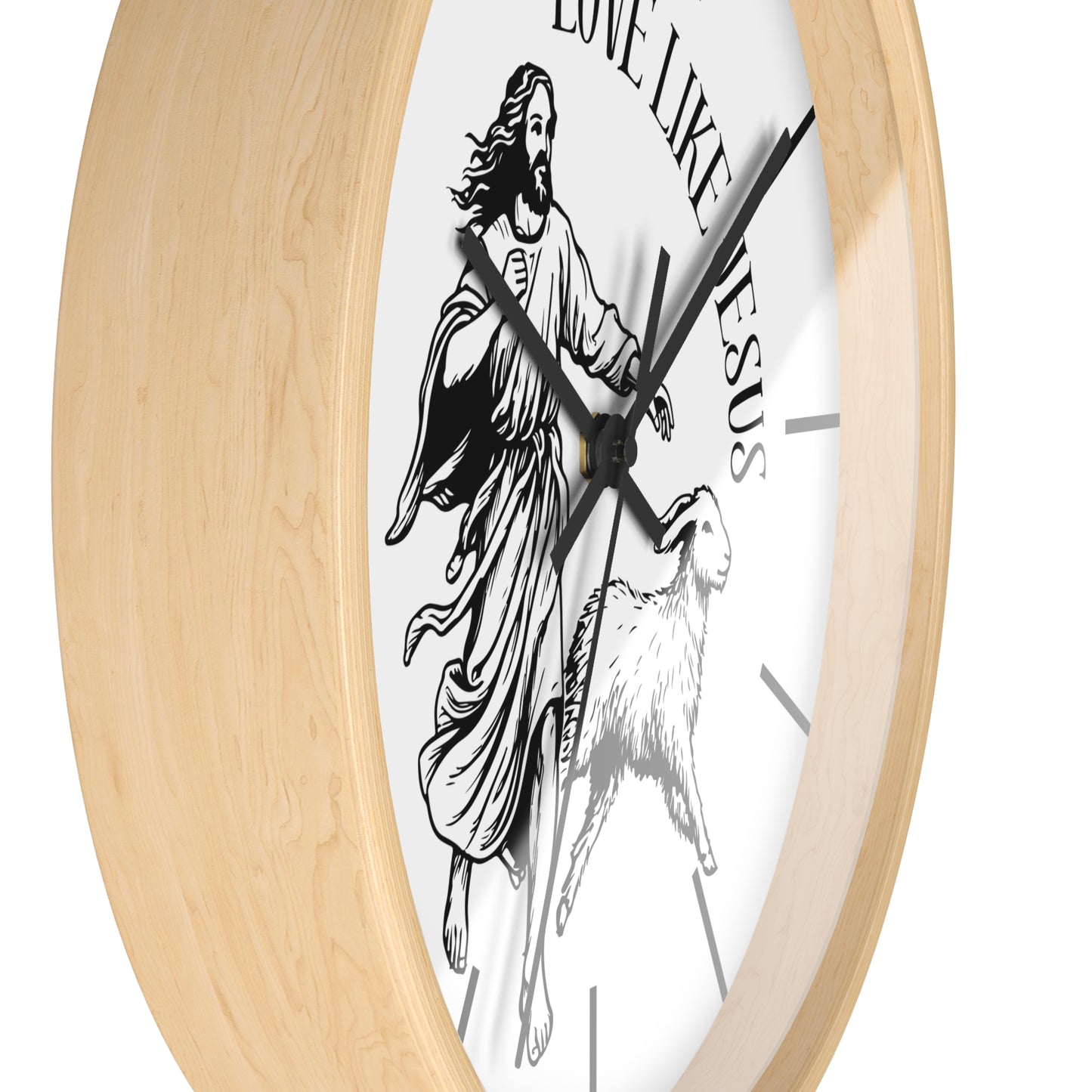 Inspirational Wall Clock - "Love Like Jesus" Design