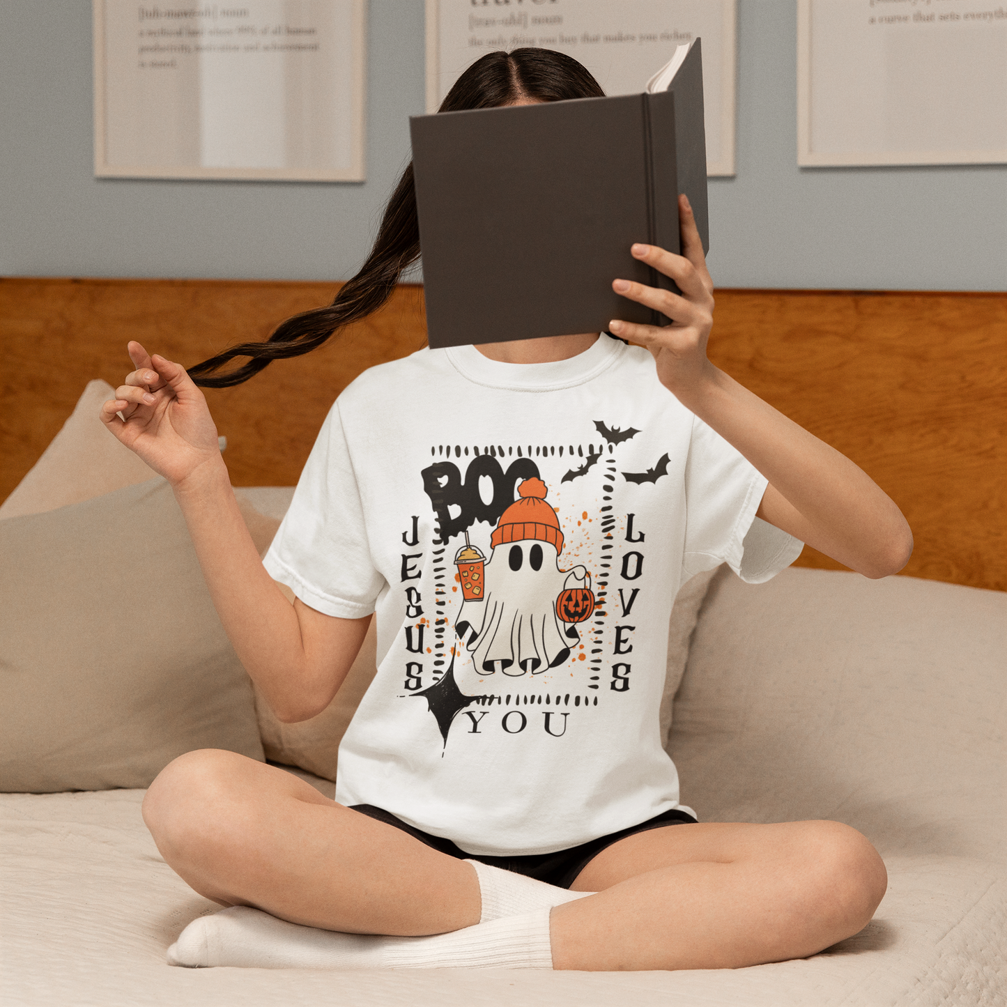 Ghostly Jesus Loves You T-Shirt | Halloween Tee