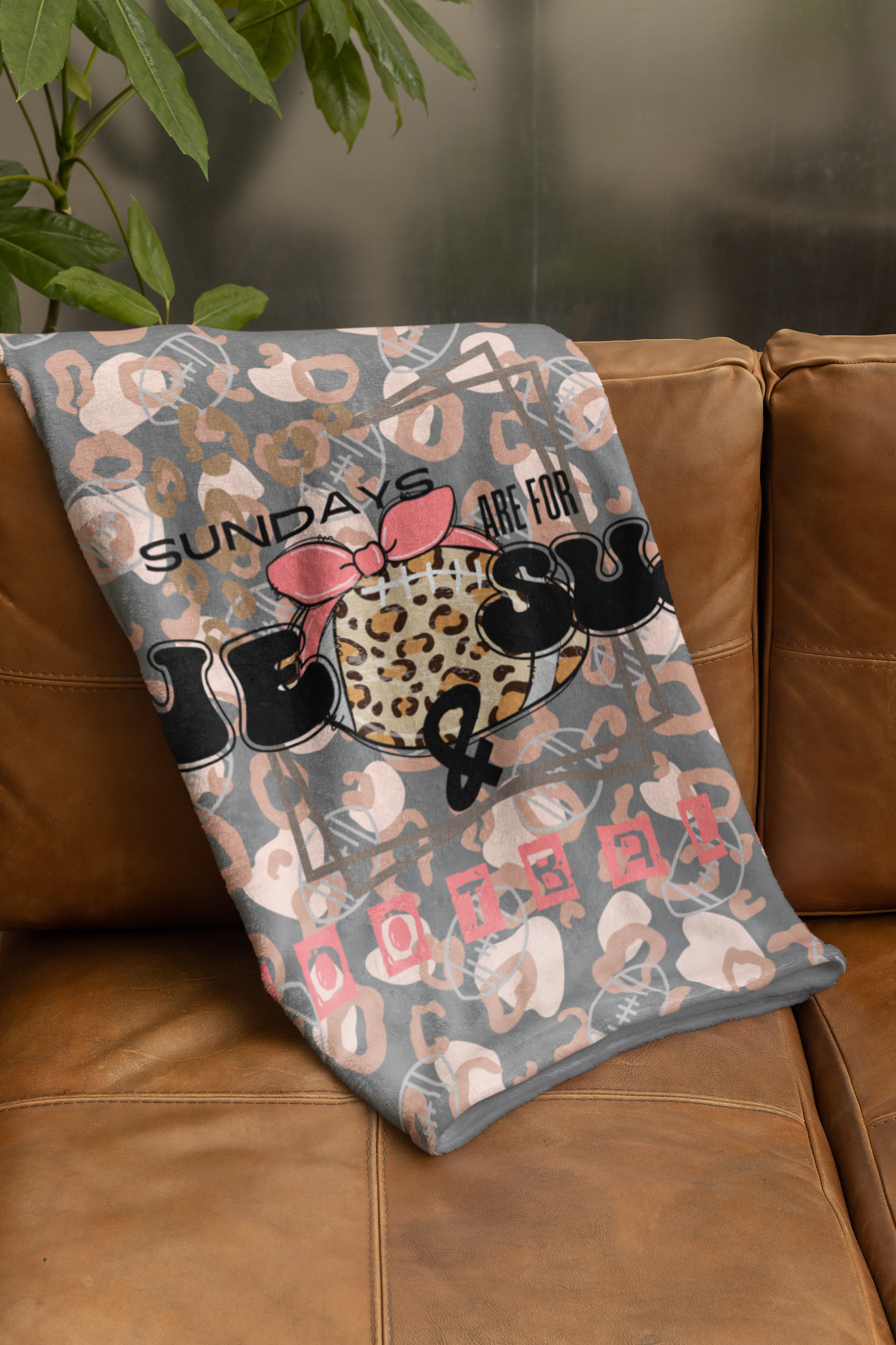 Sundays are for Jesus & Football: Plush Blanket